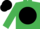Emerald Green, Black disc, Black cap