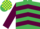 EMERALD GREEN & MAROON CHEVRONS, maroon sleeves, emerald green & yellow check cap