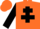 ORANGE, BLACK Cross of Lorraine and sleeves