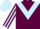 Maroon, Light Blue chevron, Maroon And Light Blue striped sleeves, Light Blue cap