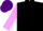 Black, Lilac sleeves, Purple cap
