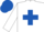 White, Royal Blue St George cross and cap