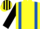 Yellow, Royal Blue braces, Black sleeves, Black and Yellow striped cap
