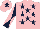 Pink, Dark Blue stars, Dark Blue and Pink diabolo on sleeves, Pink cap, Dark Blue star