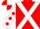 Red, White cross belts, White sleeves, Red spots, Red and White quartered cap