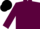 Maroon, Black cap