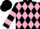 Black and Pink diamonds, hooped sleeves
