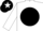 WHITE, black disc, black cap, white star