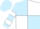 Light Blue and White (quartered), hooped sleeves, Light Blue cap