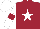 MAROON, WHITE star, WHITE sleeves, MAROON armlets and star on WHITE cap