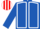 ROYAL BLUE, white seams, red & white striped cap