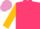 Cerise, Gold sleeves, Mauve cap