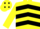 YELLOW & BLACK CHEVRONS, yellow sleeves, yellow cap, black diamonds