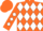 Orange, White Diamonds