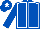 ROYAL BLUE, white seams, royal blue sleeves, royal blue cap, white star