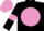 Black, mauve disc, armlets and cap