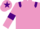 Mauve, purple epaulets, armlets and star on cap