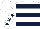 White, Dark Blue hoops, White sleeves, Dark Blue stars, White cap