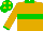 Old Gold, Green hoop, collar and cuffs, Green cap, Gold spots