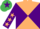 Beige and Purple diabolo, Purple sleeves, Beige stars, Emerald Green cap, Purple star