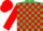Emerald Green and Red check, Red sleeves and cap