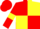 Red and Yellow (quartered), Red sleeves, Yellow armlets, Red cap