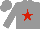 GREY, red star, grey cap