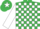 EMERALD GREEN & WHITE CHECK, white sleeves, emerald green cap, white star