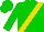 Green, gold sash, green cap
