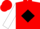 Red, Black Diamond Belt, White Sleeves