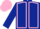 Dark Blue, Pink seams, Dark Blue sleeves, Pink cap