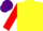 YELLOW, red sleeves, purple cap