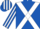 ROYAL BLUE, white cross belts, striped sleeves & cap
