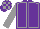 Purple, Grey seams and sleeves, Purple and Grey check cap