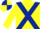 Yellow, Dark Blue cross belts, quartered cap