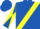 Royal Blue, Yellow sash, diabolo on sleeves