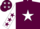 Maroon, White star, White sleeves, Maroon stars, Maroon cap, White stars