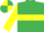 Emerald Green, Yellow hoop and sleeves, quartered cap