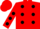 Red, Black spots