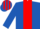 ROYAL BLUE, red panel, striped cap