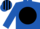 ROYAL BLUE, black disc, striped cap