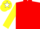 RED, yellow sleeves, yellow cap, white star