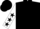 BLACK, white sleeves, black stars, black cap