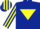 Dark Blue, Yellow inverted triangle, striped sleeves and cap