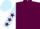 Maroon, Light Blue sleeves, Maroon stars, Light Blue cap