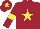 Maroon, Yellow star, armlets and star on cap