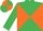 EMERALD GREEN & ORANGE DIABOLO, quartered cap