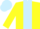 YELLOW, light blue panel, light blue cap