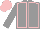 GREY, pink seams, pink cap