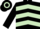 BLACK & LIGHT GREEN CHEVRONS, black sleeves, hooped cap